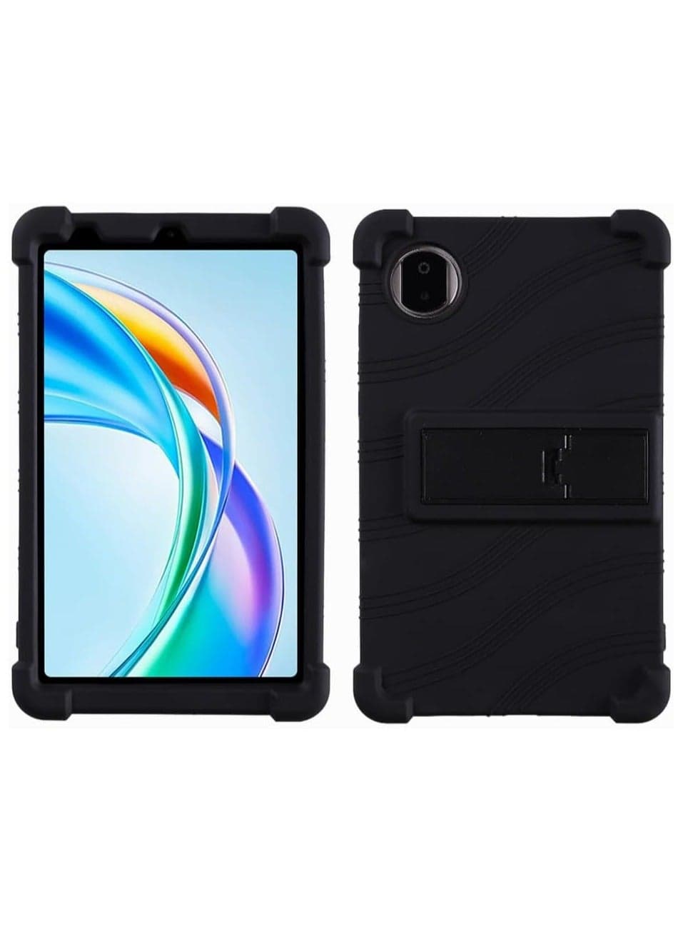Kids Case Compatible with Honor Pad X7 8.7 inch 2025 Tablet 4 Corners Thicken Soft Silicone Case Shockproof Cover with Multi-Angle Stand