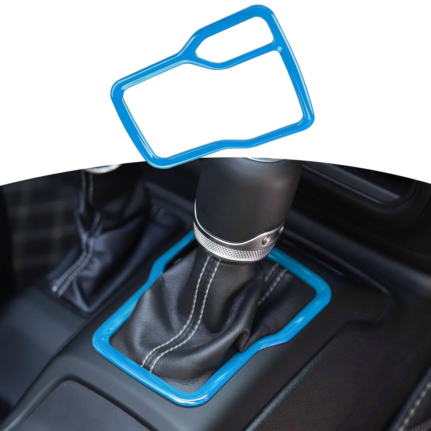 RTTCZ for Wrangler JL Light Blue Gear Shift Trim Cover Frame for Jeep Wrangler JL JLU Gladiator JT 20182024 Light Blue Interior Accessories