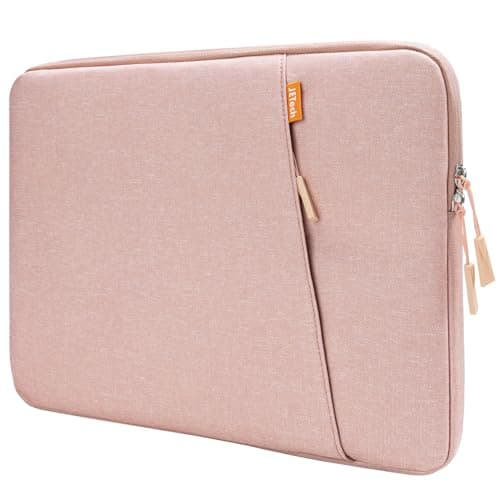 JETech Laptop Sleeve for 13-14Inch MacBook Air/Pro (M5/M4/M3/M2/M1) 2020-2025, 13-13.6 Inch Notebook, Waterproof Shock Resistant Bag Case with Accessory Pocket (Rose Gold)
