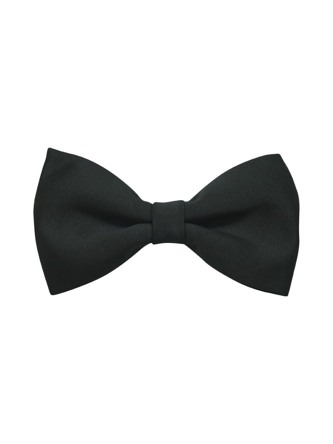 The Tie Hub Black Solid Microfiber Bow Tie for Men's Formal Wear