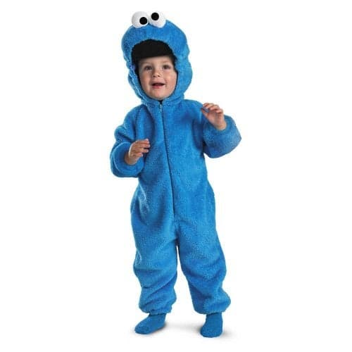 Disguise Cookie Monster Deluxe TwoSided Plush Jumpsuit Costume Medium 3T4T