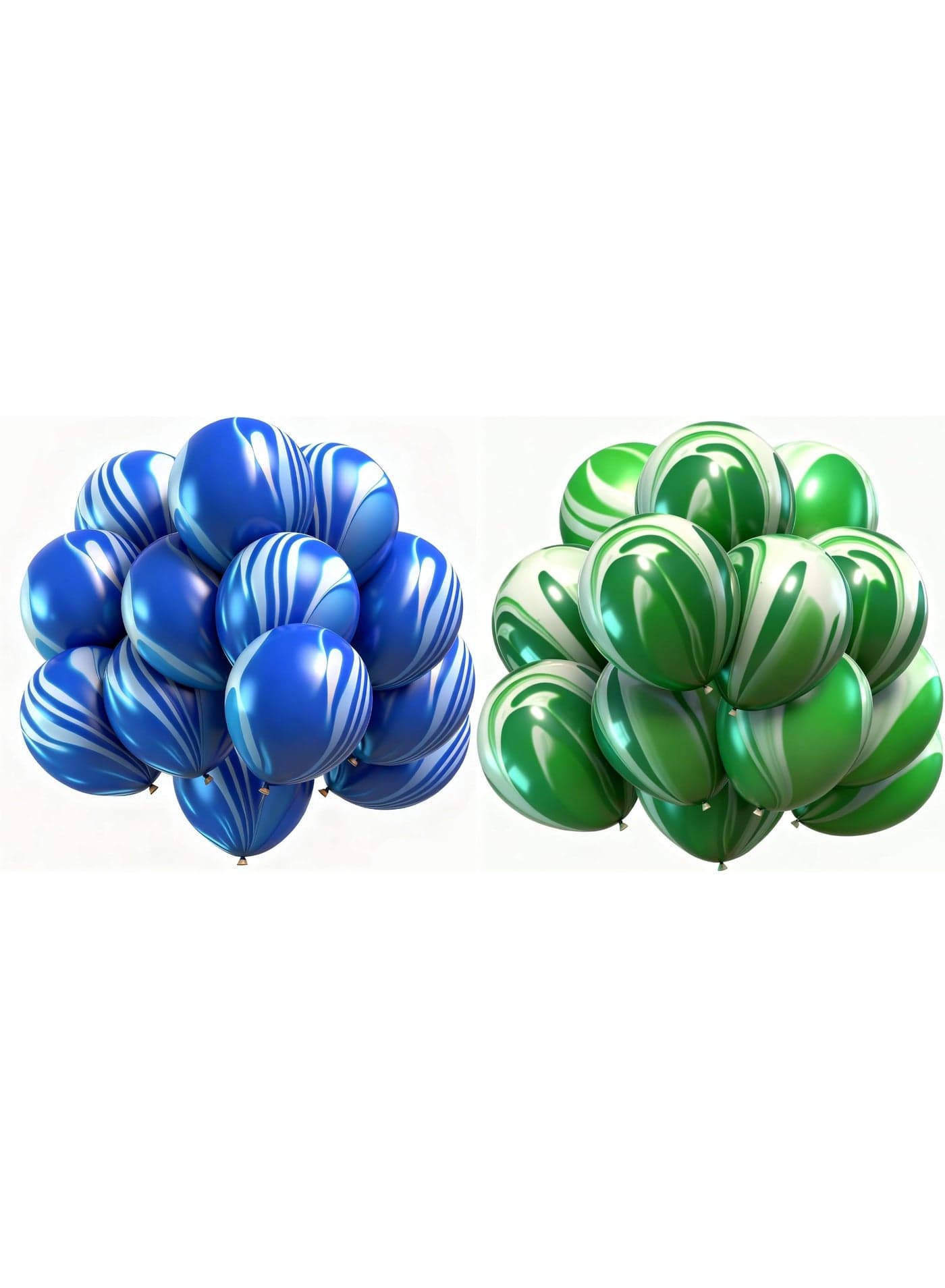 Set of 30 marble design balloons 15 blue and 15 green great for birthday party decoration and party decorations
