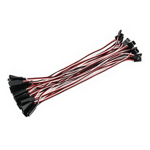 OliYin 20pcs 787inch 20cm 200mm Male to Female JR Plug Servo Extension Lead Wire Cable for RC Quadcopter Airplane