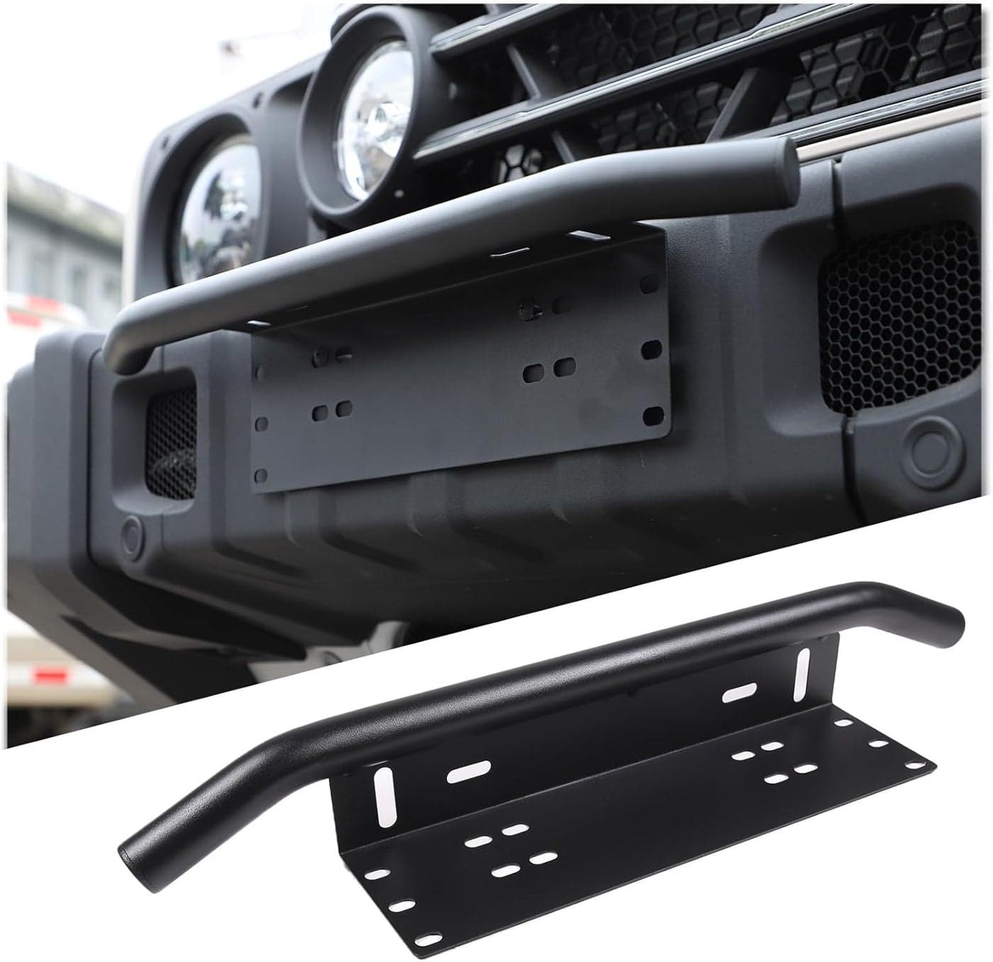 Tumukiw Front License Plate Bracket Holder for INEOS Grenadier 2020-2024 - Heavy Duty Mounting Kit