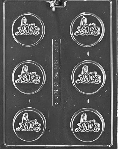 Grandmama's Goodies W071 Love Cookie Valentine Wedding Chocolate Candy Soap Mold with Exclusive Molding Instructions