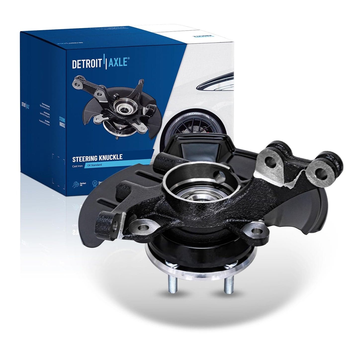 Detroit Axle Front 2pc Steering Knuckles for 20072012 Hyundai Elantra 20112012 Hatchback ONLY Driver Passenger Side Knuckles with Wheel Bearing Hub Assembly Replacement