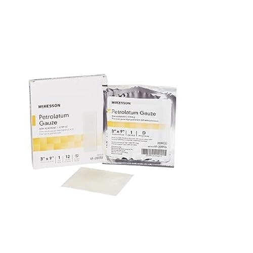 McKesson Performance Petrolatum Impregnated Gauze 3X9 Sterile Box of 12 Model 6120056