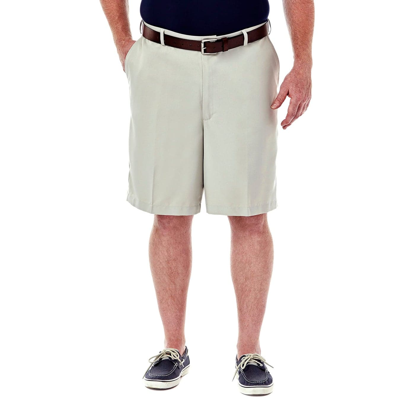 Haggar mens Cool 18 Classic Fit Expandable Waist Short Casual Shorts, Elevated String, 46