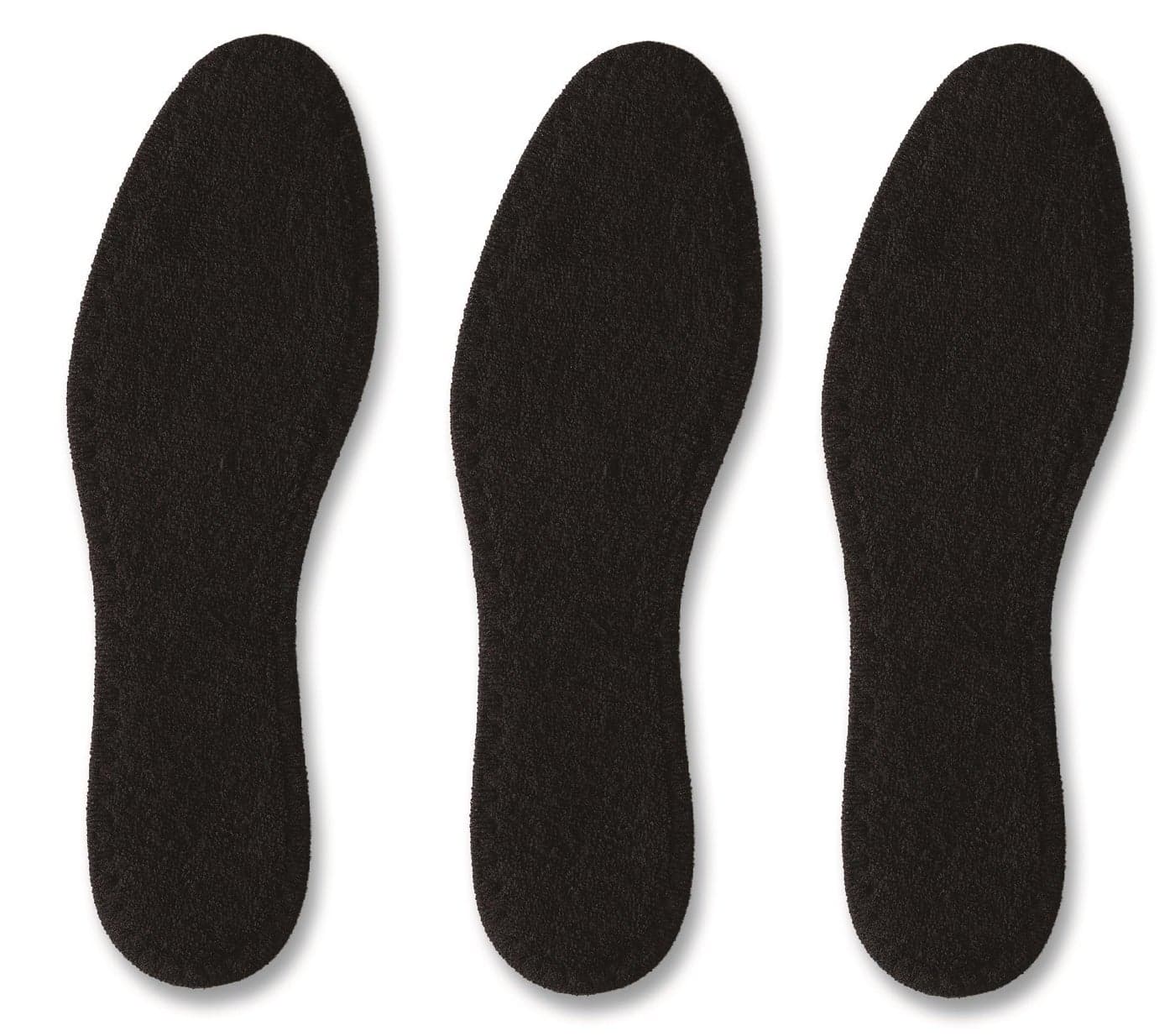 Pedag Summer Pure Terry Cotton Insoles Handmade in Germany Absorbs Sweat Controls Odor Ideal for Wear Without Socks Washable US Women 9 Men 6 EU 39 Black 3 Pair