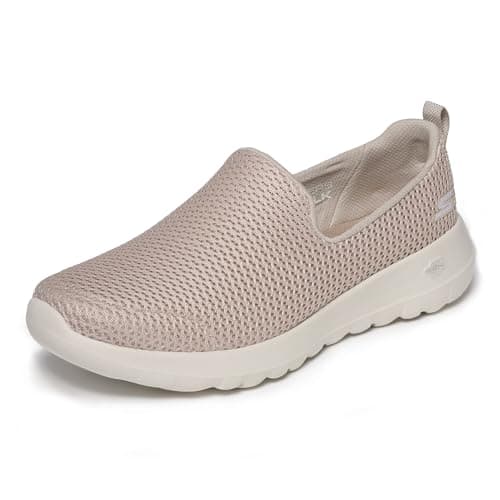 Skechers Women's Go Walk Joy Sneaker – 5GEN Cushioning, Air-Cooled GOGA Mat, Breathable Mesh Upper, Taupe, 6.5