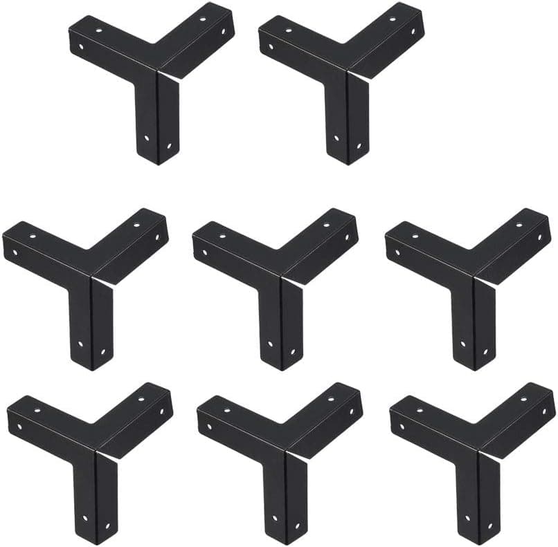 uxcell Metal Box Corner Protectors Edge Guard Protector 33 X 33 X 33mm Black 8pcs