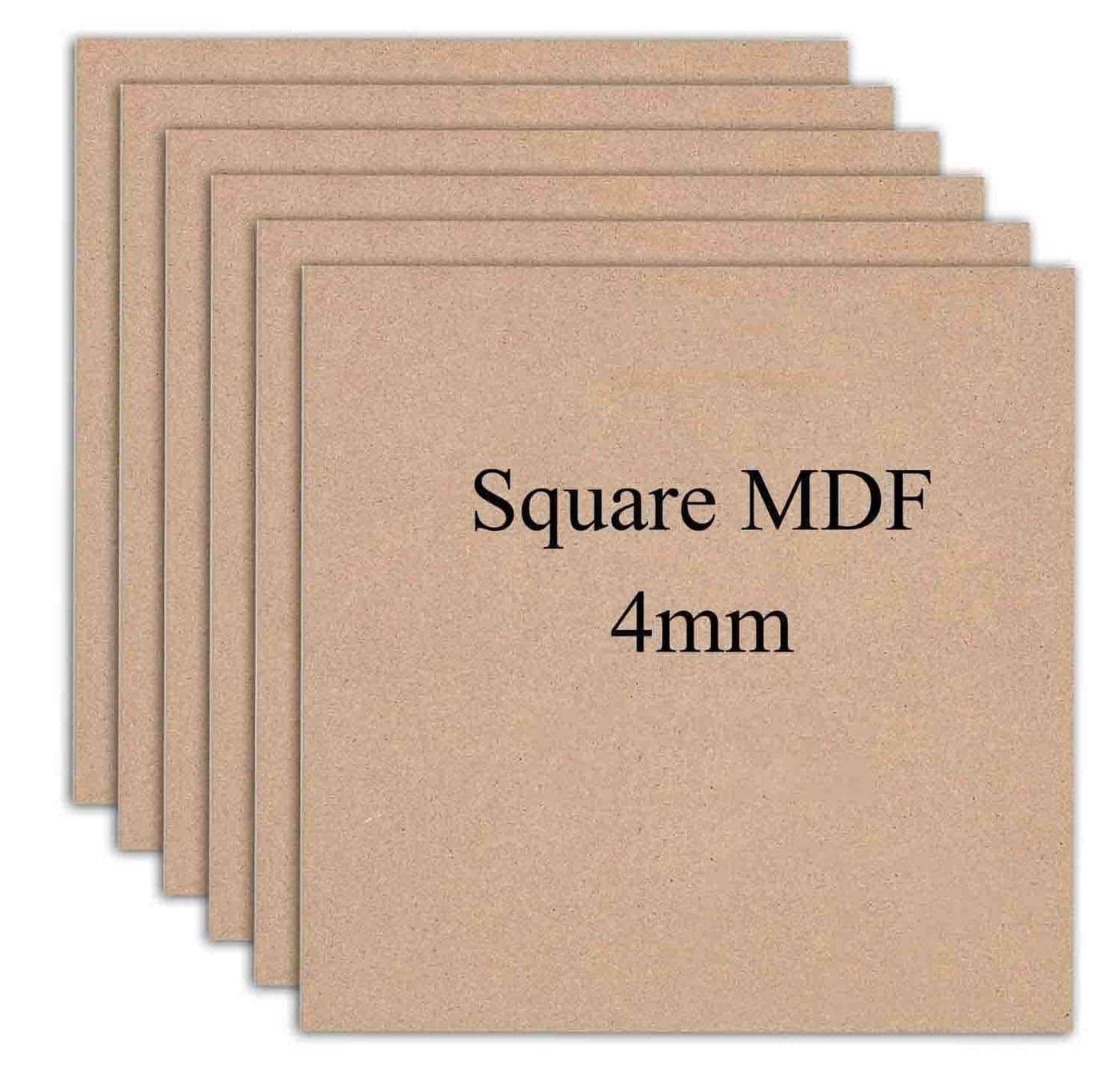 Beads Craft Square MDF BoardsCutouts for Art Craft Projects Resin Lippan Mandala Painting Wall Hanging Clock Making Decoration Pack of 12 pcs 8 Inch