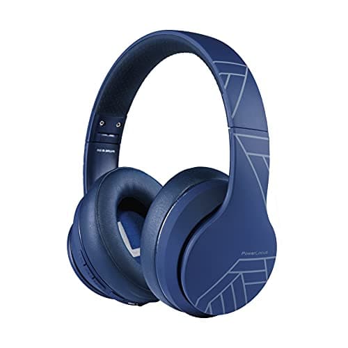 PowerLocus Wireless Bluetooth Over Ear Headphones with Microphone, 50H Playtime, HiFi Stereo Sound, Deep Bass, Soft Earmuffs, Foldable Lightweight Headphones for Travel/PC/Cell Phone