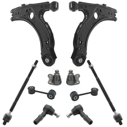 TRQ Front Steering & Suspension Kit Ball Joint Control Arm Sway Bar Stabilizer Link Tie Rod Compatible with 2001-2010 Volkswagen Beetle 2001-2005 Golf Jetta