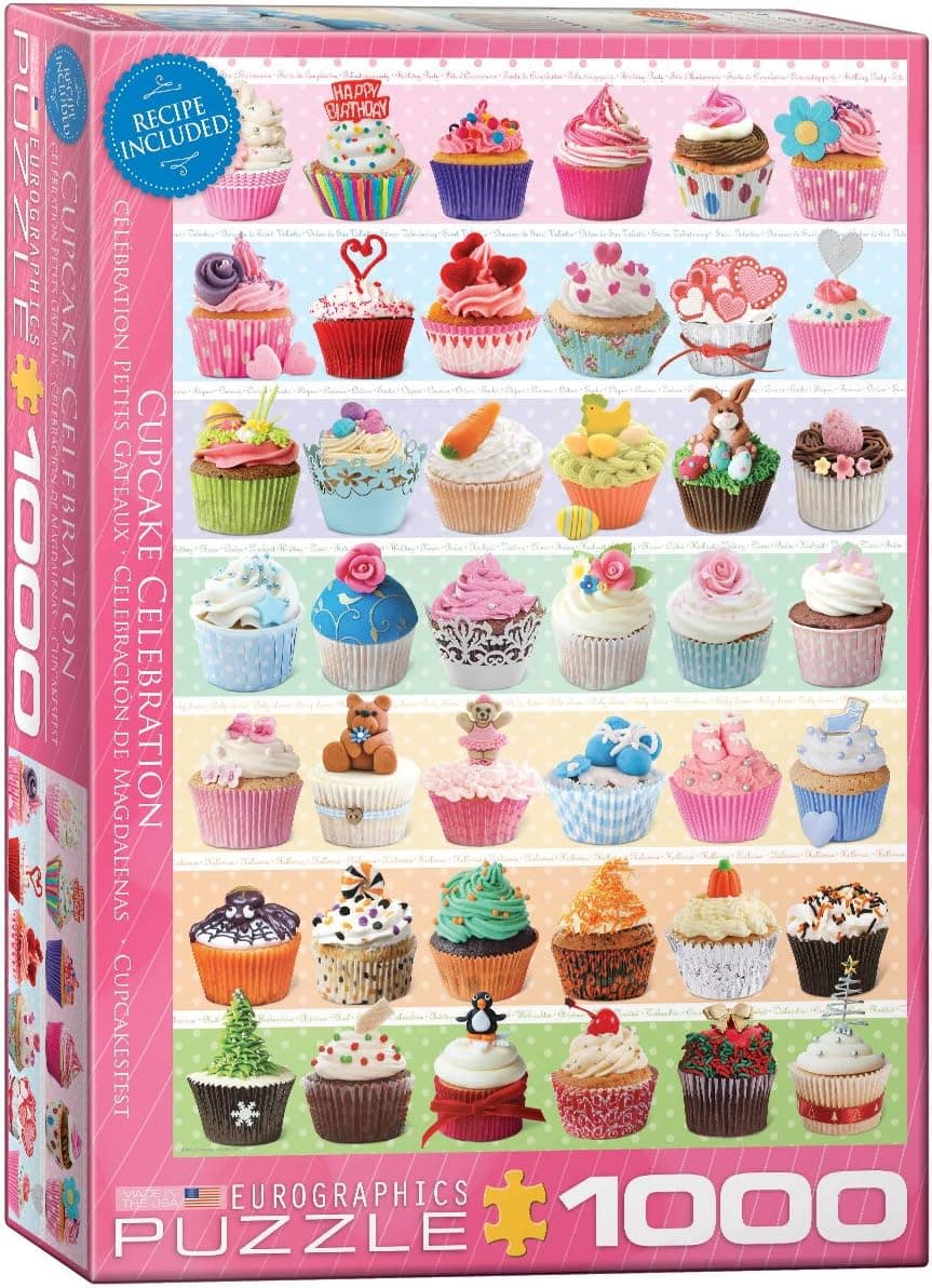 EuroGraphics Cupcake Celebration Puzzle 1000Piece Model Number 60000586