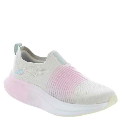 Skechers Women's Go Walk Max Walker Sally Sneaker, Natural/Pink, 13 US