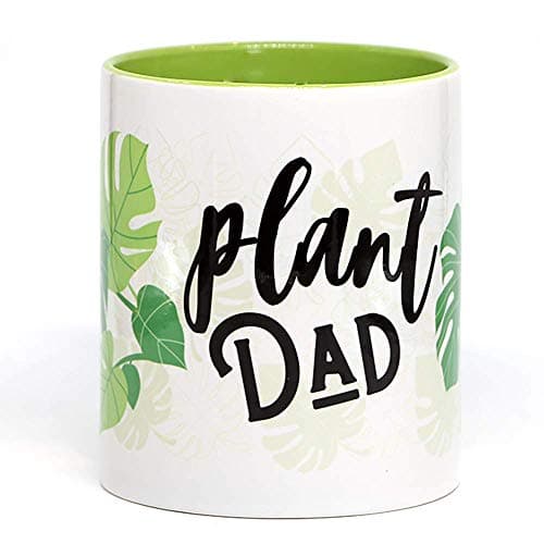 Lazy Gardener Plant Dad Ceramic Mug with Plant Design for Dad to Gift on Birthday Printed (325 ml)
