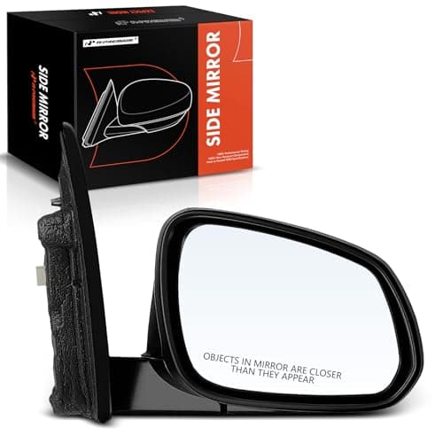 A-Premium Passenger Side Power Door Mirror - Compatible with Chevrolet Spark 2016 - Heated Manual Folding Outside Rear View Mirror - Replace# 94781629