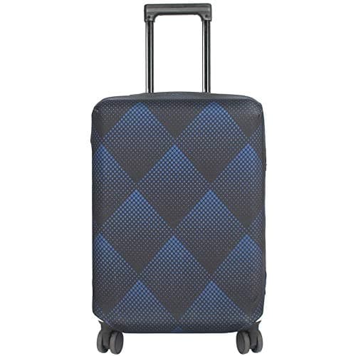 HYPER VENTURE Washable Luggage Cover - Fashion Suitcase Protector Fits 18-22 Inch Luggage (Blue Cube, S)