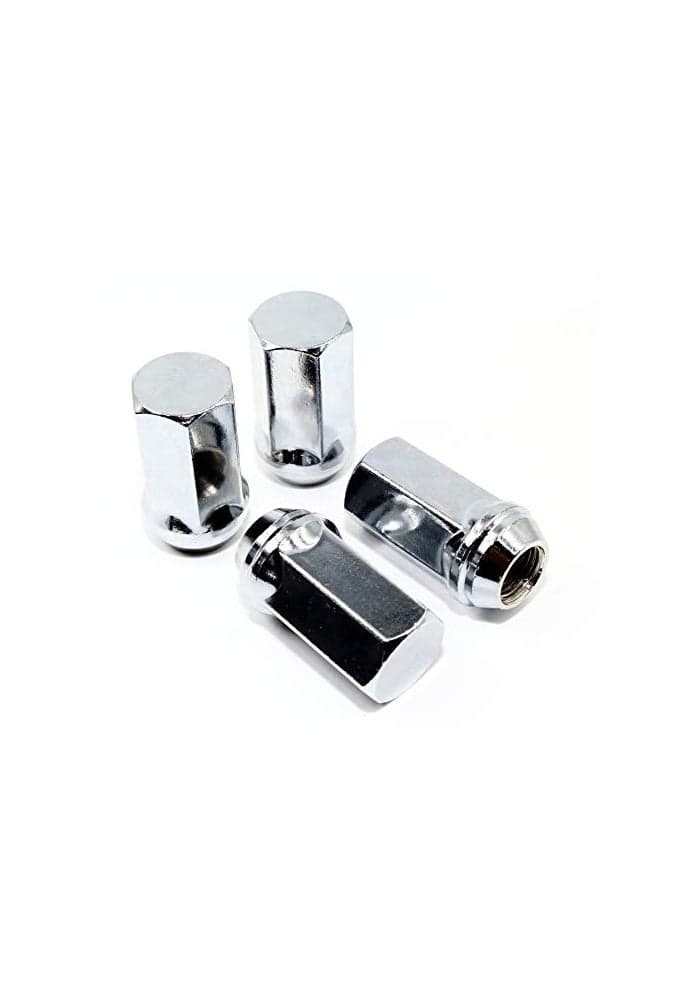 Set of 24 Veritek 14x15mm 175 Inch 45mm Overall Length 78 22mm Hex Duplex Chrome Acorn Lug Nuts for Cadillac Chevy Chevrolet Dodge GMC Nissan RAM Toyota Aftermarket Custom SUV Truck Wheels