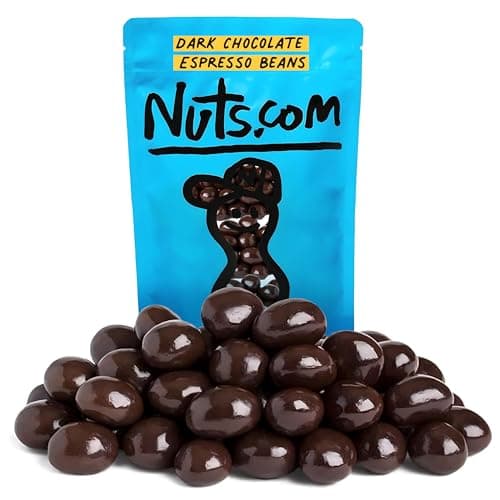 Nuts com Dark Chocolate Covered Espresso Bean 2 Pound Bag Great Snack for Adults Good Source of Antioxidants Caffeine For Office Holiday Gatherings Home Snacking