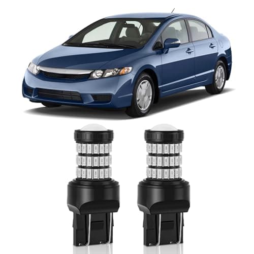 MEALAM Brilliant Red T20 7443 7444 7440 LED Bulbs Compatible with Honda Civic 20012015 CoupeSedan for Brake Lights and 20012011 Coupe 2012 for Tail Lights Pack of 2