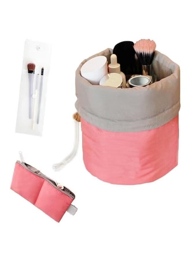 Waterproof Makeup Cosmetic Storage Bag Red/Grey