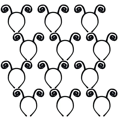 Coopay 12 Pack Butterfly Antenna Headband Snail Headband Alien Hairband Butterfly Hair Accessories Black Velvet Hairband for Halloween Party Costume Cosplay Dress Up Pretend Play Accessory