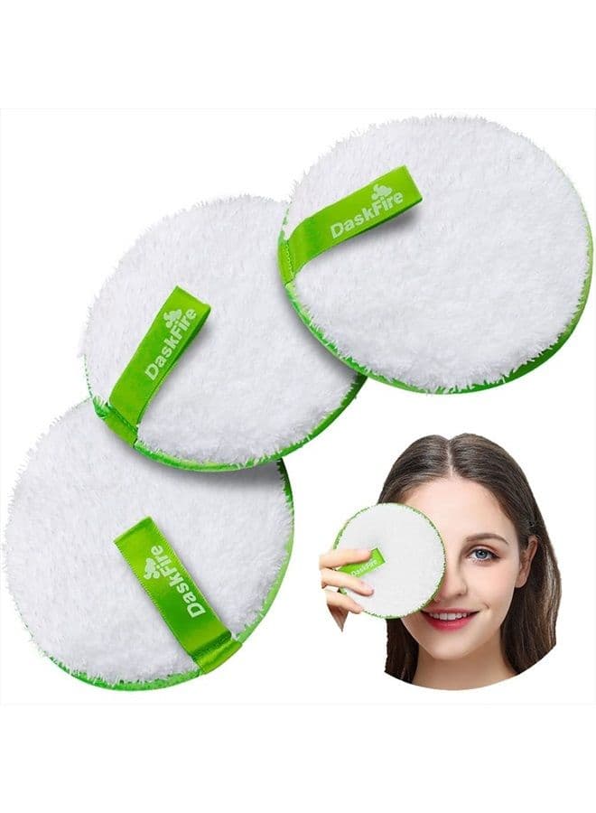 Reusable Makeup Remover Pads, Facial Make Up Removal Wipes, Washable Face Cleaning Cloths, Soft Makeup Remover Rounds, Hypoallergenic for Mascara, Eye Shadow, Lipstick, Foundation -3 pcs, 4.5