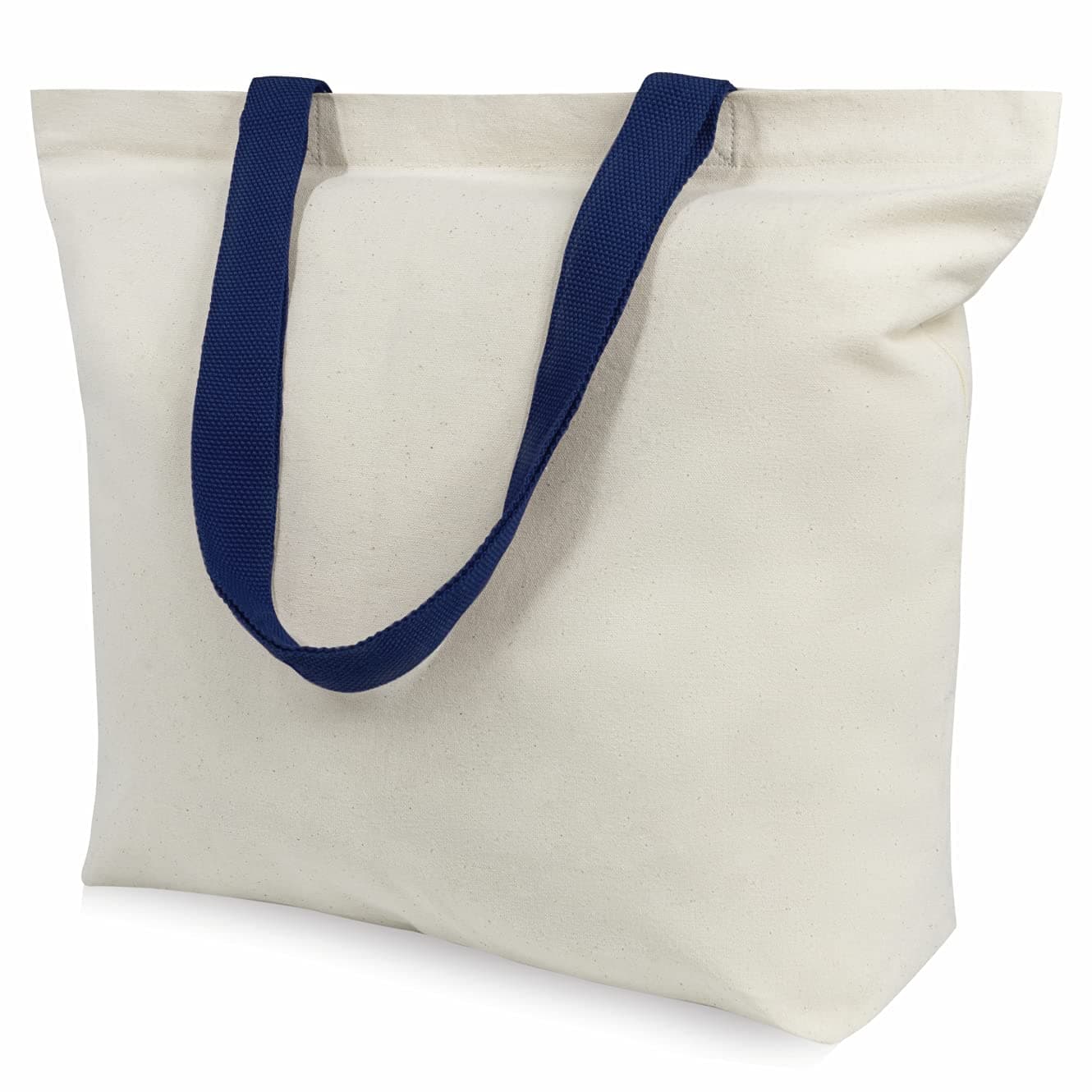 TOPDesign 6Pack Canvas Tote Bags with Magnetic Snap Reusable Grocery Shopping Bags DIY Your Creative Designs