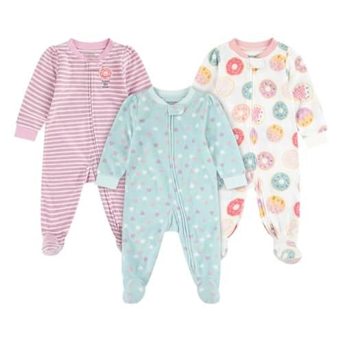 HUGGIES 3-Pack Footed Fleece Coverall