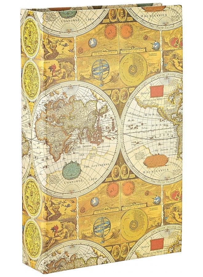 3-Ring Photo Album 504 Pockets Hold 4x6 Photos, Ancient World Map Design