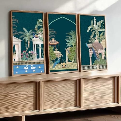 kotart - Painting for wall Decoration |Traditional Indian Art Pichwai Wall Décor Paintings | Traditional Indian Art Pichwai Wall Décor Paintings Set of 3 (10X19 INCH, C)