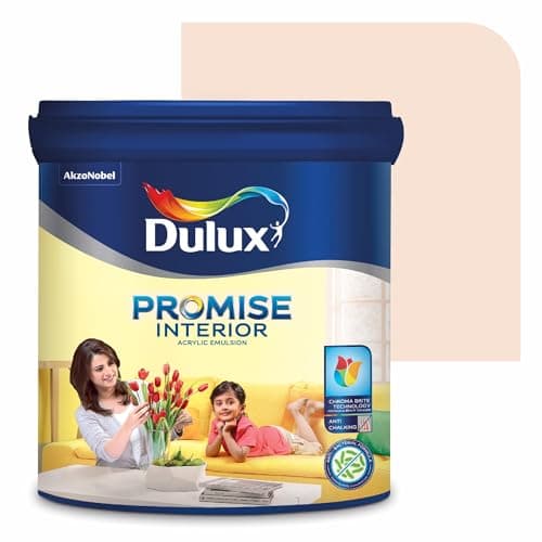 Dulux Promise Interior Emulsion Paint (1L, Seashell Pink/Gentle Italy) | Wall paint|Chroma Brite Technology|Brighter long-lasting colors | Rich finish | Anti-chalk | Water-based | 3-year warranty