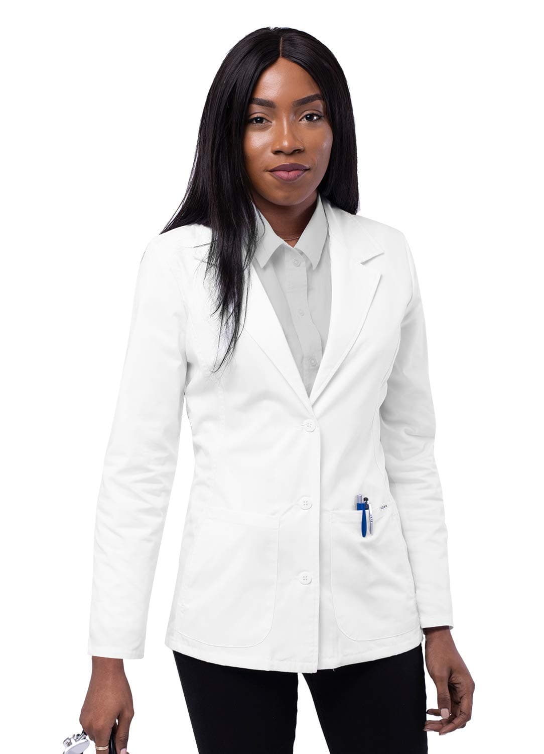 Adar Uniforms Universal Lab Coats for Women - Tailored 28" Consultation Coat 2814 White M