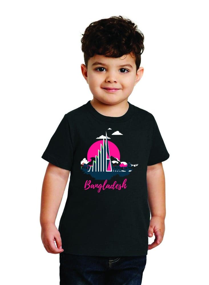 Bangladesh Independence Day Kids Boys T-Shirt - Round Neck Short Sleeve Cotton T-Shirt - Bangladesh Independence Day T-shirt for Boys