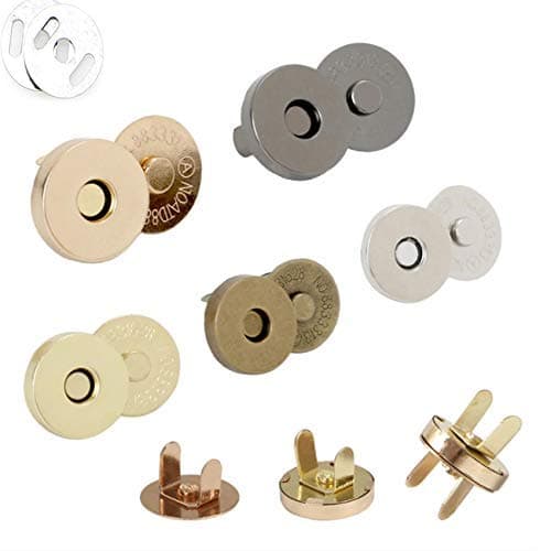 DIY Crafts Pack of 40 Pcs 10x4, Gunmetal, 10set Magnetic Snap Fasteners Clasps Buttons Handbag Purse Wallet Craft Bags Parts Accessories Pick (Pack of 40 Pcs 10x4, Gunmetal)