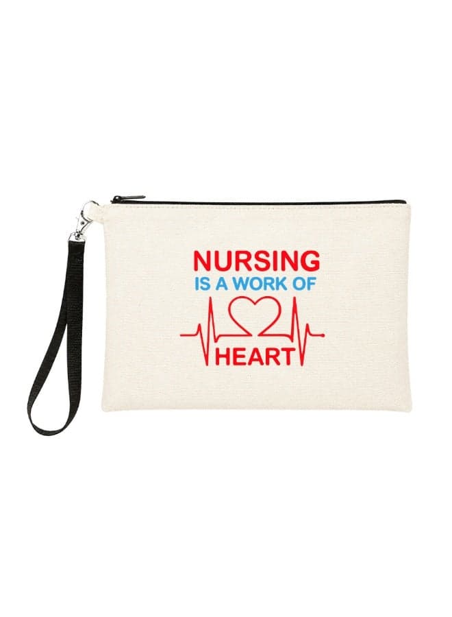 Nurse Appreciation Gift - Cosmetic Bag - Multi Purpose Full Zipper Pouch with Funny Designs Print - Nursing Supplies and Practitioner Gifts - Survival kit (Design 6)