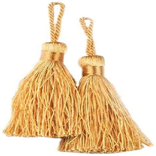 Expo International 3 1/2" Fiber Key Tassel Pack of 2 | Gold