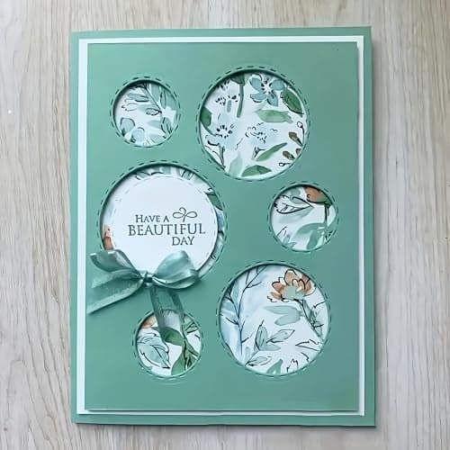 Metal Cutting Die for Scrapbooking Cut Stencils for DIY Scrapbook Photo Album Decorative Paper Card Card Making Supplies Crafting Die Cut Circular Ring 53 x 41 in