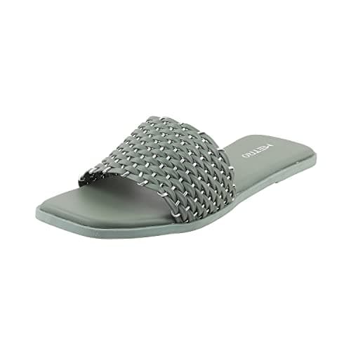 Metro Women's Green Faux Leather Fashion Sandals UK/3 EU/36 (41-4158)