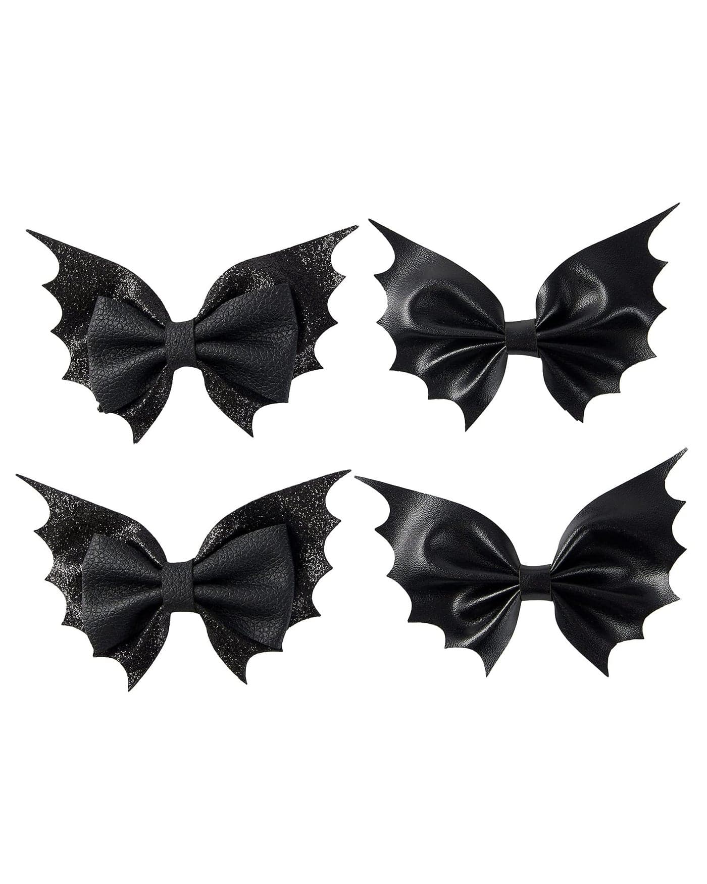 Bat Hair Bow Clips for Girls Women 4pcs Halloween Hair Accessories 4inch