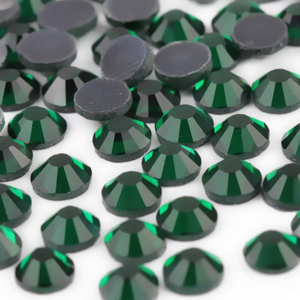 beadsland Crystal Hotfix RhinestoneMachine Cut Stone 1440pcspkg EmeraldSS205mm