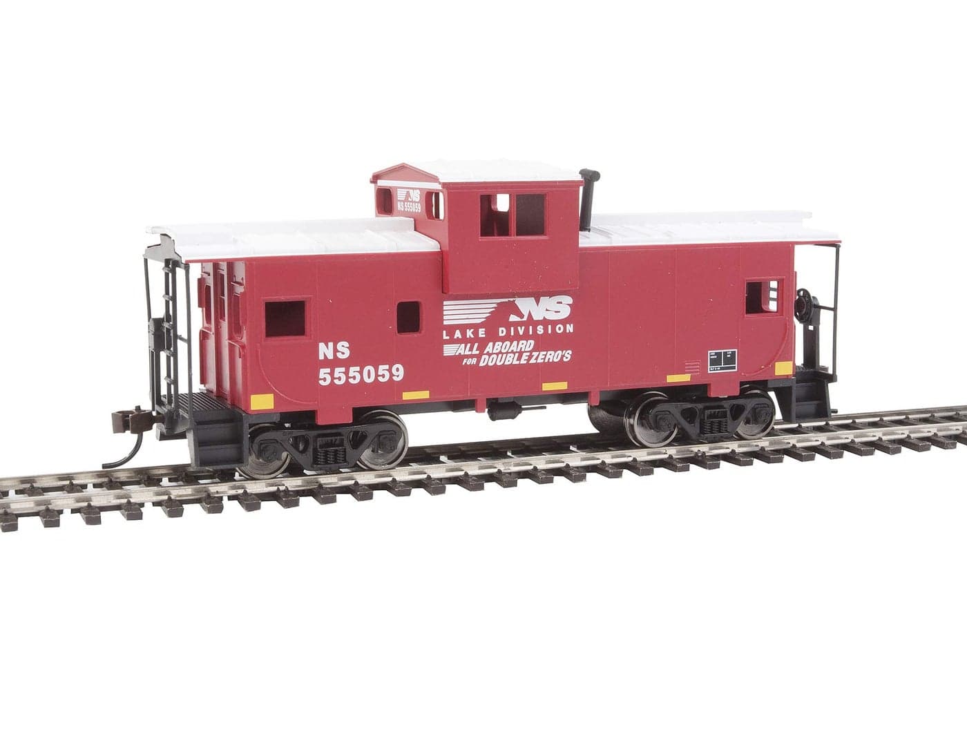 Walthers Trainline HO Scale Model Norfolk Southern Vision Caboose, Red/White