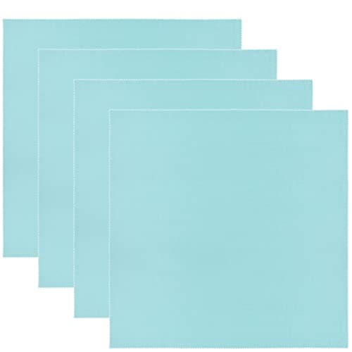 Wisdompro Extra Large 4-Pack Microfiber Cleaning Cloth For Laptop, LCD TV, Computer Screen, Monitor, Tablet, Camera Lens, Glass, Lenses, Phone, iPhone, iPad, other Delicate Surface - Mint (16x16 Inch)