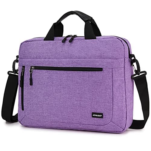 RAVUO Laptop Bag for Women, Water Resistant Lightweight 17inch Shockproof Laptop Shoulder Bag Sleeve Case Business Briefcase with Shoulder Strap Purple