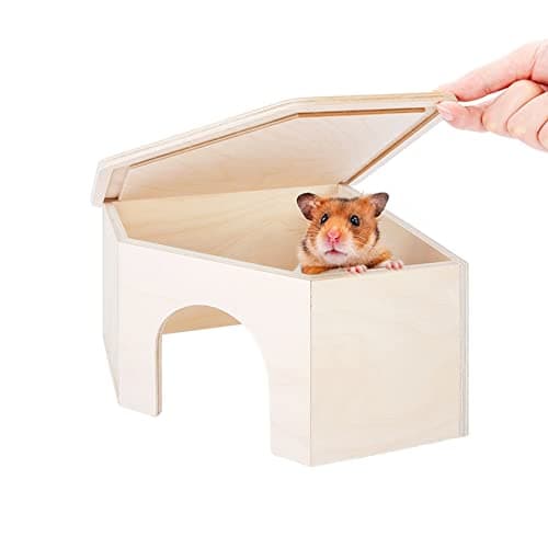 Niteangel Birch Chamber-Maze Hamster Hideout - Small Pets Woodland House Habitats Decor for Hamster Mice Gerbils Mouse