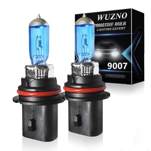 Wuzno 9007 Halogen Headlight Bulb 12V 6555W HB5 White 5000K Lights Headlamp Bright