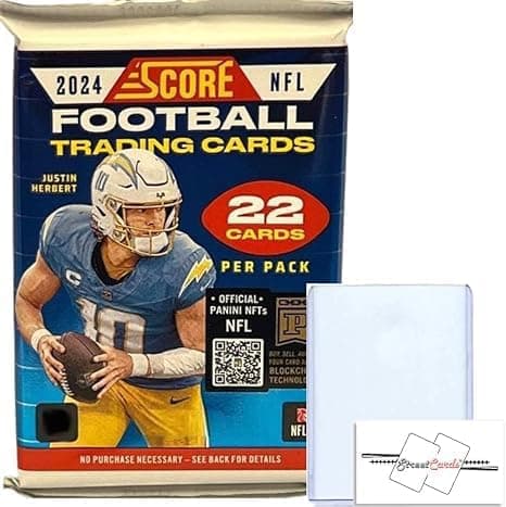 2024 Score Football NFL Jumbo Blaster Value Pack with 22 Trading Cards Toploader STREETCARDS