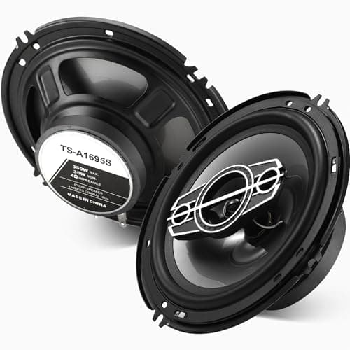 Suacopzar 6" 4-Way Dome Tweeters Coaxial Car Speakers, 350 Watts Car Audio Speakers with PEI Dome Tweeters, 4 Ohm Vehicle Coaxial Speaker for Universal Car Stereo Speaker Replacement (Pair)
